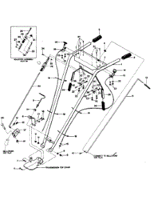 Handlebars & Mounting Bracket - & Control Levers parts for Troy-Bilt Rear-Tine Tiller PONY SERIAL #S20312 AND UP from AppliancePartsPros.com