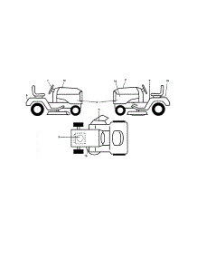 Decals parts for Poulan Riding Mower & Tractor PP155A42-274430 from AppliancePartsPros.com