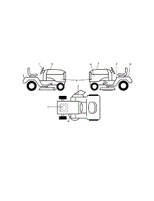 Decals parts for Poulan Front-Engine Lawn Tractor PP155A42-96042018300 from AppliancePartsPros.com