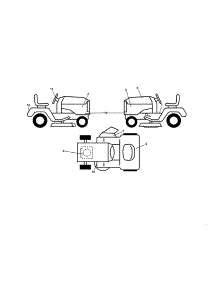 Decals parts for Poulan Front-Engine Lawn Tractor PP175G42-96046007500 from AppliancePartsPros.com