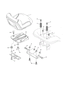 Seat parts for Poulan Front-Engine Lawn Tractor PP175G42-96046007600 from AppliancePartsPros.com
