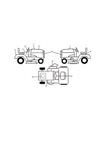 Decals parts for Poulan Front-Engine Lawn Tractor PP175G42-96046007600 from AppliancePartsPros.com