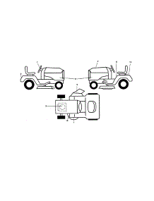 Decals parts for Poulan Front-Engine Lawn Tractor PP19A42-96046007700 from AppliancePartsPros.com
