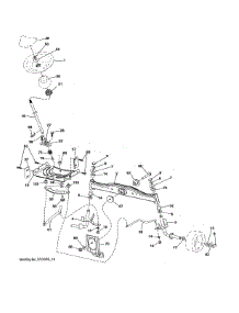 Steering Assembly parts for Poulan Front-Engine Lawn Tractor PP20VA42-917223980 from AppliancePartsPros.com