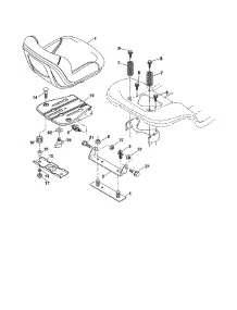 Seat parts for Poulan Front-Engine Lawn Tractor PP20VA46-96046007900 from AppliancePartsPros.com