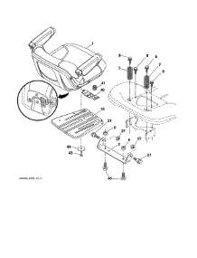 Seat Assembly parts for Poulan Front-Engine Lawn Tractor PP24KA54-96042019300 from AppliancePartsPros.com
