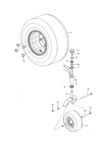 Wheels & Tires parts for Poulan Rear-Engine Riding Mower PP46SZ-967721801-00 from AppliancePartsPros.com