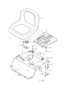 Seat parts for Poulan Rear-Engine Riding Mower PP46SZ-967721801-00 from AppliancePartsPros.com