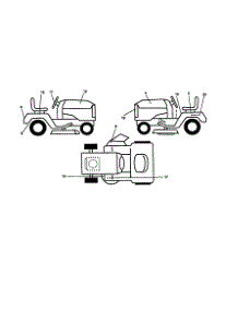 Decals parts for Poulan Front-Engine Lawn Tractor PPR16H42STA from AppliancePartsPros.com