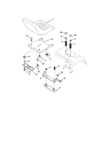 Seat Assembly parts for Frigidaire Front-Engine Lawn Tractor PPRGT20H50A from AppliancePartsPros.com