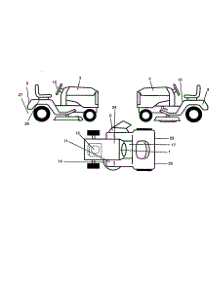 Decals parts for Frigidaire Front-Engine Lawn Tractor PPRGT20H50A from AppliancePartsPros.com