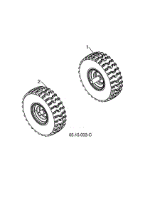 Wheels parts for Poulan Gas Snowblower PR270-96192009003 from AppliancePartsPros.com