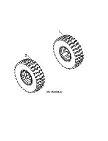 Wheels parts for Poulan Gas Snowblower PR271-96192009102 from AppliancePartsPros.com
