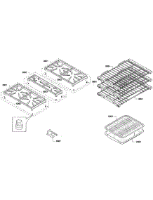 Grates / Shelfs parts for Thermador Range PRD304GHU/03 from AppliancePartsPros.com