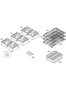 Grates / Shelfs parts for Thermador Range PRD366GHU/04 from AppliancePartsPros.com