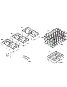 Grates / Shelfs parts for Thermador Range PRD366GHU/08 from AppliancePartsPros.com