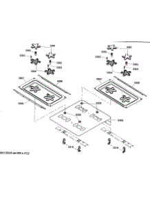 Burners parts for Thermador Range PRD484ECG02 from AppliancePartsPros.com