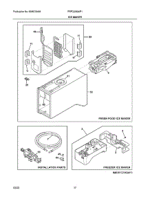 Ice Maker parts for Frigidaire Side-By-Side Refrigerator PRFC2383AF1 from AppliancePartsPros.com