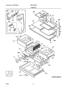 Shelves parts for Frigidaire Bottom-Mount Refrigerator PRFC2383AF3 from AppliancePartsPros.com