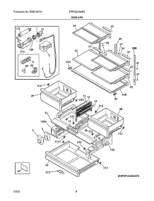 Shelves parts for Frigidaire Bottom-Mount Refrigerator PRFG2383AF2 from AppliancePartsPros.com