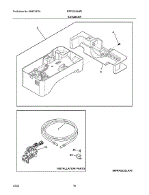 Ice Maker parts for Frigidaire Bottom-Mount Refrigerator PRFG2383AF2 from AppliancePartsPros.com