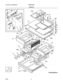 Shelves parts for Frigidaire Top-Mount Refrigerator PRFS2883AF1 from AppliancePartsPros.com