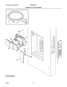 Controls & Ice Dispenser parts for Frigidaire Top-Mount Refrigerator PRFS2883AF1 from AppliancePartsPros.com