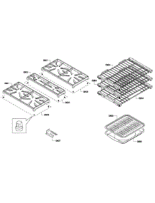 Racks / Shelfs parts for Thermador Gas Range PRG304GH/01 from AppliancePartsPros.com