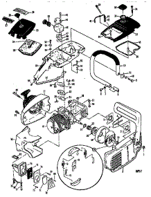 Main Frame parts for Mcculloch Chainsaw PRO MAC 700 MODEL 600116-03 from AppliancePartsPros.com