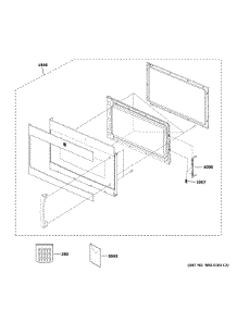 Door Parts parts for Ge Microwave/Hood Combo PSA9120SP1SS from AppliancePartsPros.com