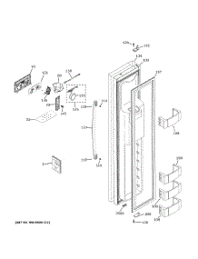 Freezer Door parts for Ge Side-By-Side Refrigerator PSB48YSRBSS from AppliancePartsPros.com