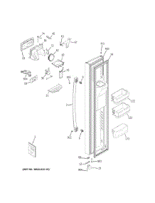 Freezer Door parts for Ge Side-By-Side Refrigerator PSE25KBLNHTS from AppliancePartsPros.com