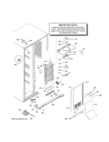 Freezer Section parts for Ge Side-By-Side Refrigerator PSE25KBLNHTS from AppliancePartsPros.com