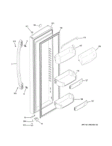 Fresh Food Door parts for Ge Side-By-Side Refrigerator PSE25KYHEHFS from AppliancePartsPros.com