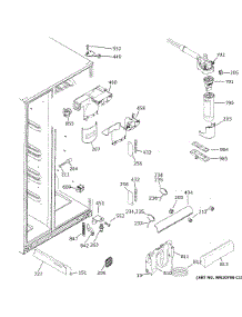 Fresh Food Section parts for Ge Side-By-Side Refrigerator PSE25KYHHHFS from AppliancePartsPros.com