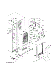 Freezer Section parts for Ge Side-By-Side Refrigerator PSS28KYHECFS from AppliancePartsPros.com
