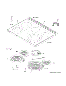 Cooktop parts for Ge Electric Range PSS93BP5TS from AppliancePartsPros.com