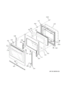 Door parts for Ge Electric Range PSS93BP7TS from AppliancePartsPros.com