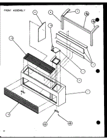Front Assembly (Ptc09300e / P9999708r) (Ptc09400e / P9806708r) (Ptc09300ec / P9811708r) (Ptc09400ec / P9872408r) parts for Amana Central Air Conditioner PTC12400E/P9806715R from AppliancePartsPros.com