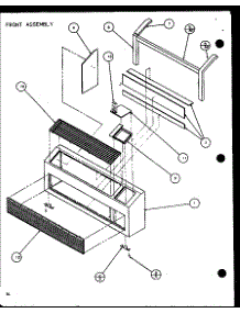 Front Assembly (Ptc12300e / P9999715r) (Ptc12400e / P9806715r) (Ptc12300ec / P9811715r) (Ptc12400ec / P9872415r) parts for Amana Central Air Conditioner PTC12400E/P9806729R from AppliancePartsPros.com