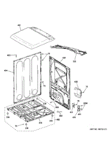 Cabinet & Top Panel parts for Ge Dryer PTD60EBSR0WS from AppliancePartsPros.com