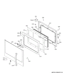 Lower Door parts for Ge Electric Wall Oven PTD700LSN2SS from AppliancePartsPros.com