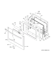 Upper Door parts for Ge Electric Wall Oven PTD9000BN5TS from AppliancePartsPros.com