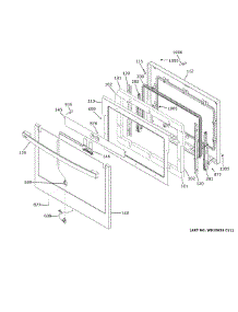 Upper Door parts for Ge Electric Wall Oven PTD9000SN2SS from AppliancePartsPros.com