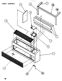 Ptac Front Assembly parts for Amana Central Air Conditioner PTH09525GFP/P1127510R from AppliancePartsPros.com