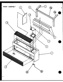 Front Assembly (Pth15350edg / P1113204r) (Pth12350edg / P1113205r) parts for Amana Central Air Conditioner PTH12350EDG/P1113205R from AppliancePartsPros.com