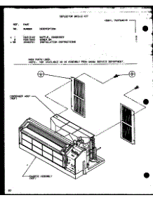 Deflector Grille Kit parts for Amana Central Air Conditioner PTPWHWK2/P6362603R from AppliancePartsPros.com