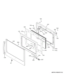 Door parts for Ge Electric Wall Oven PTS700RSN2SS from AppliancePartsPros.com