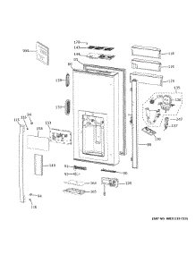 Dispenser Door parts for Ge Bottom-Mount Refrigerator PVD28BYNCFS from AppliancePartsPros.com