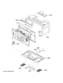Oven Cavity Parts parts for Ge Microwave/Hood Combo PVM9005BL8TS from AppliancePartsPros.com